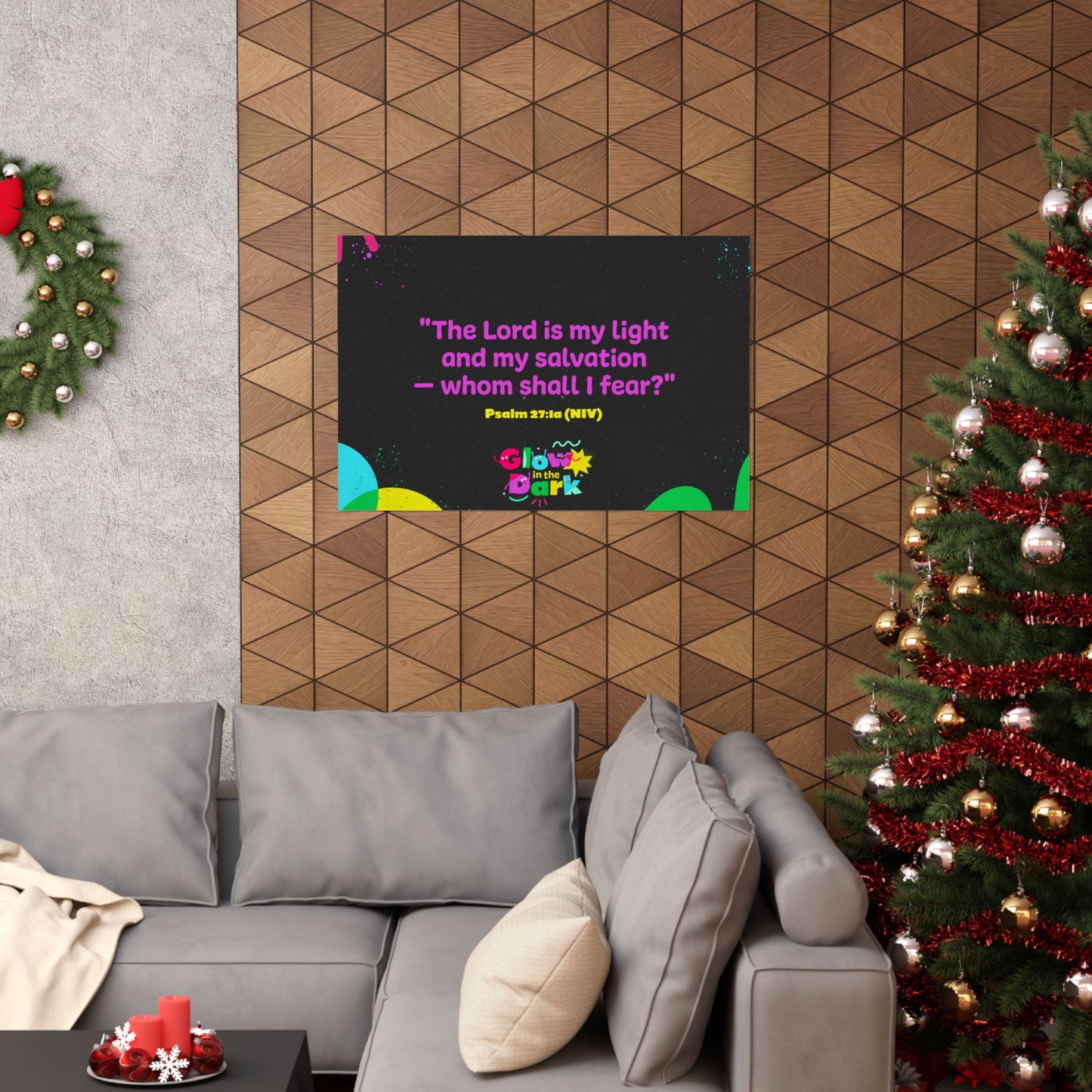 Poster | V7 | Glow in the Dark Preschool Memory Verse Graphic | Horizontal