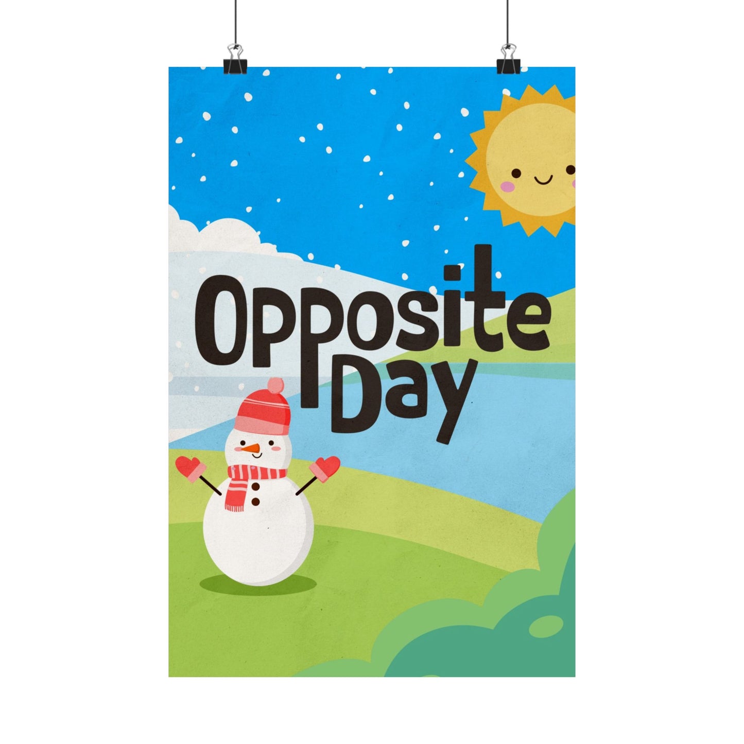 Poster I V5 I Opposite Day Preschool Series Graphic I Vertical