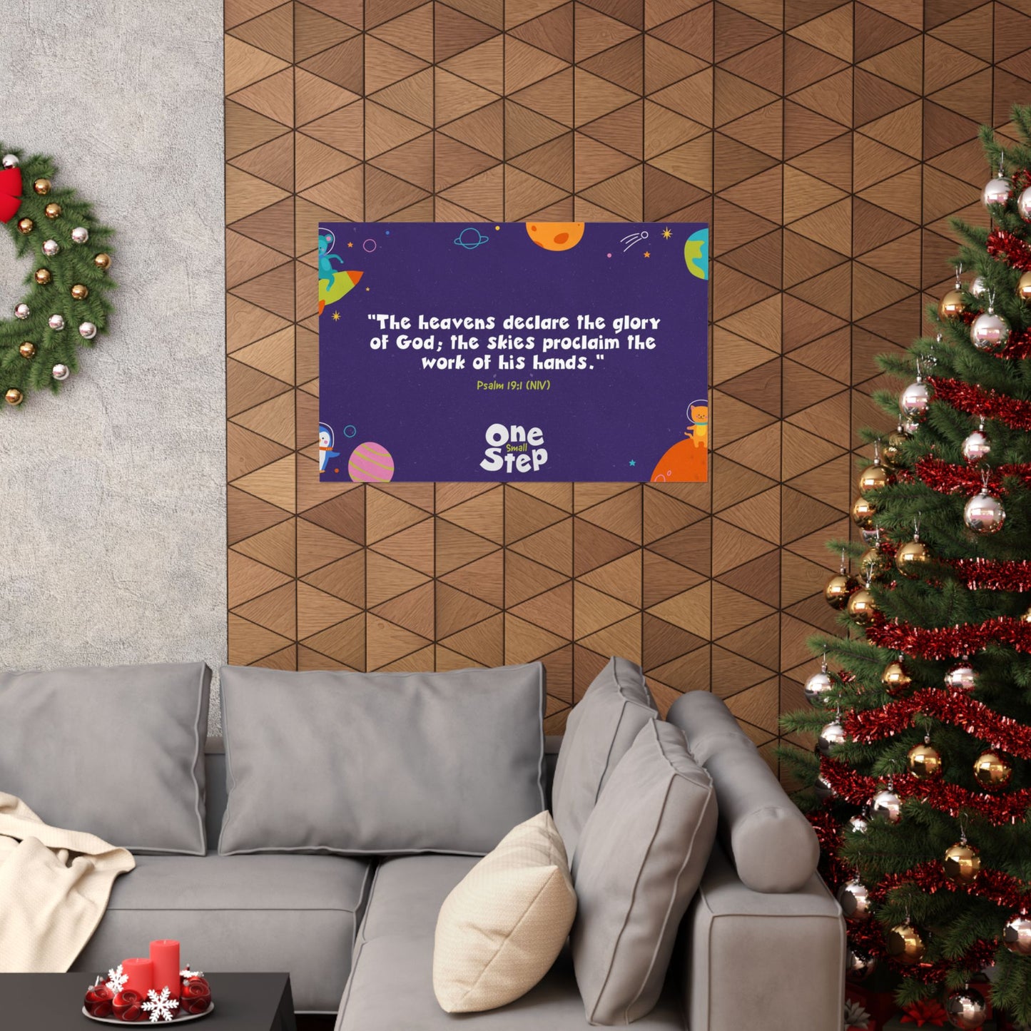 Poster | V7 | One Small Step Preschool Memory Verse Graphic | Horizontal