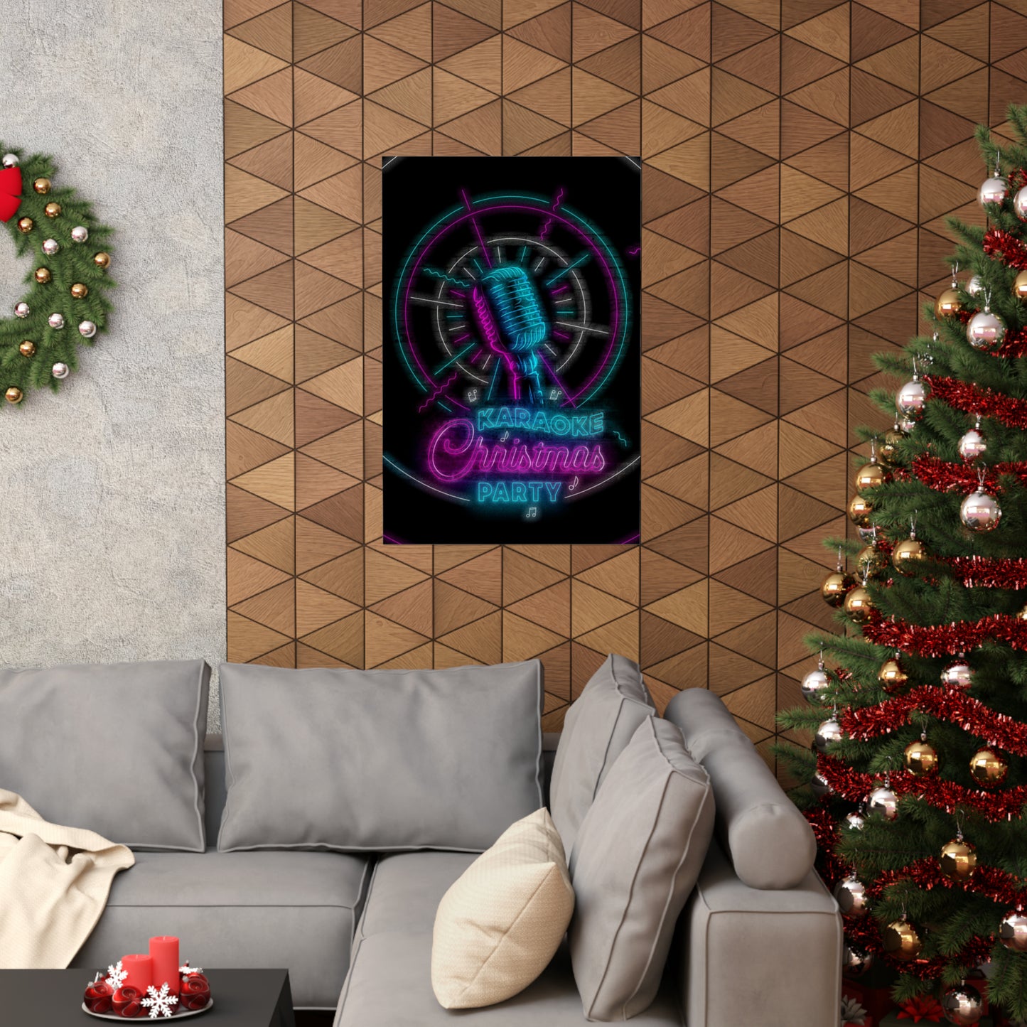 Poster I V7 I Karaoke Christmas Party Event Graphic I Vertical