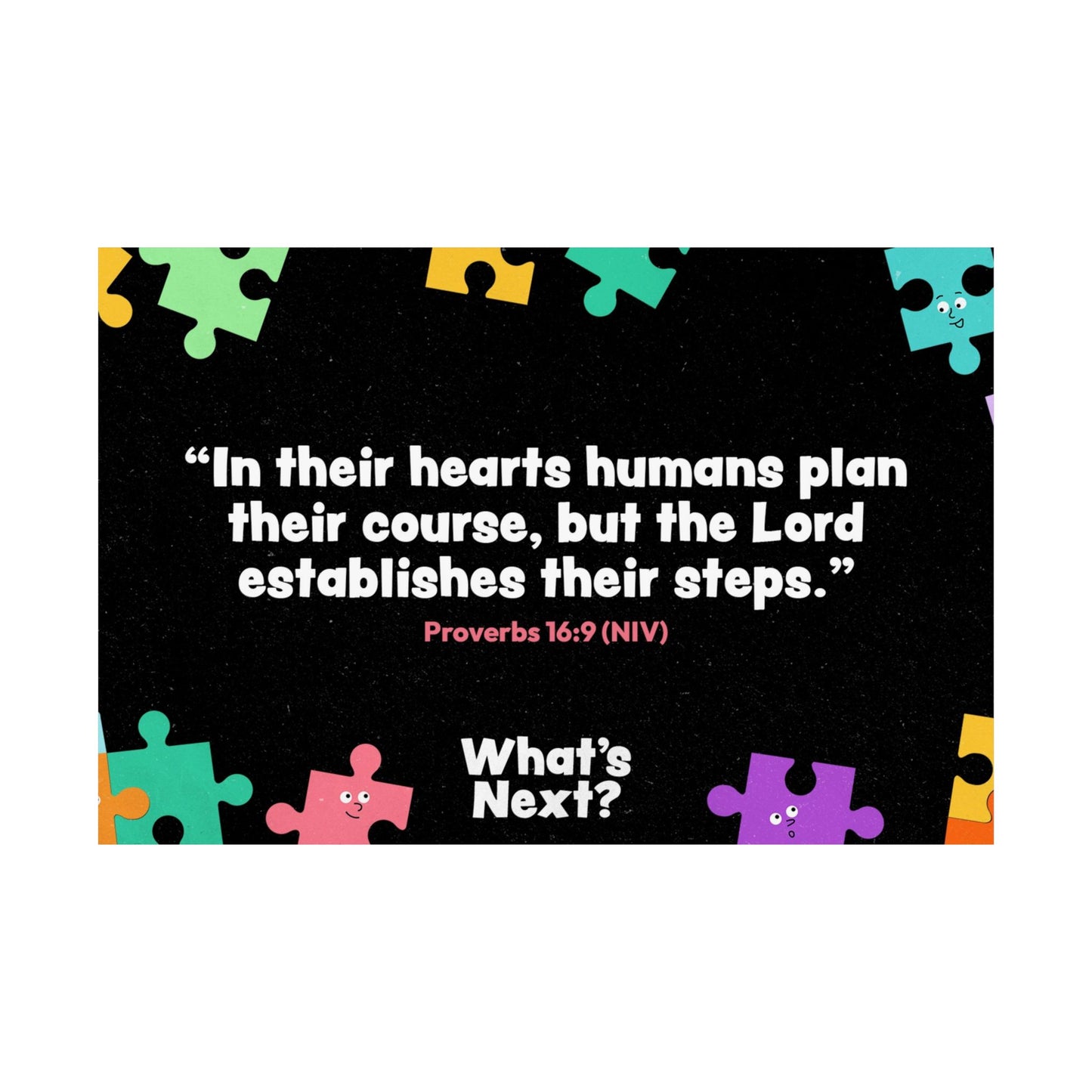 Poster | V8 | What's Next Preschool Memory Verse Graphic | Horizontal
