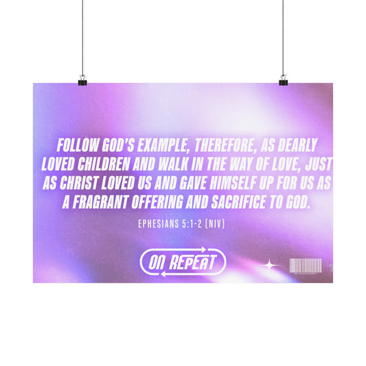 Poster I V8 I On Repeat Memory Verse Graphic I Horizontal