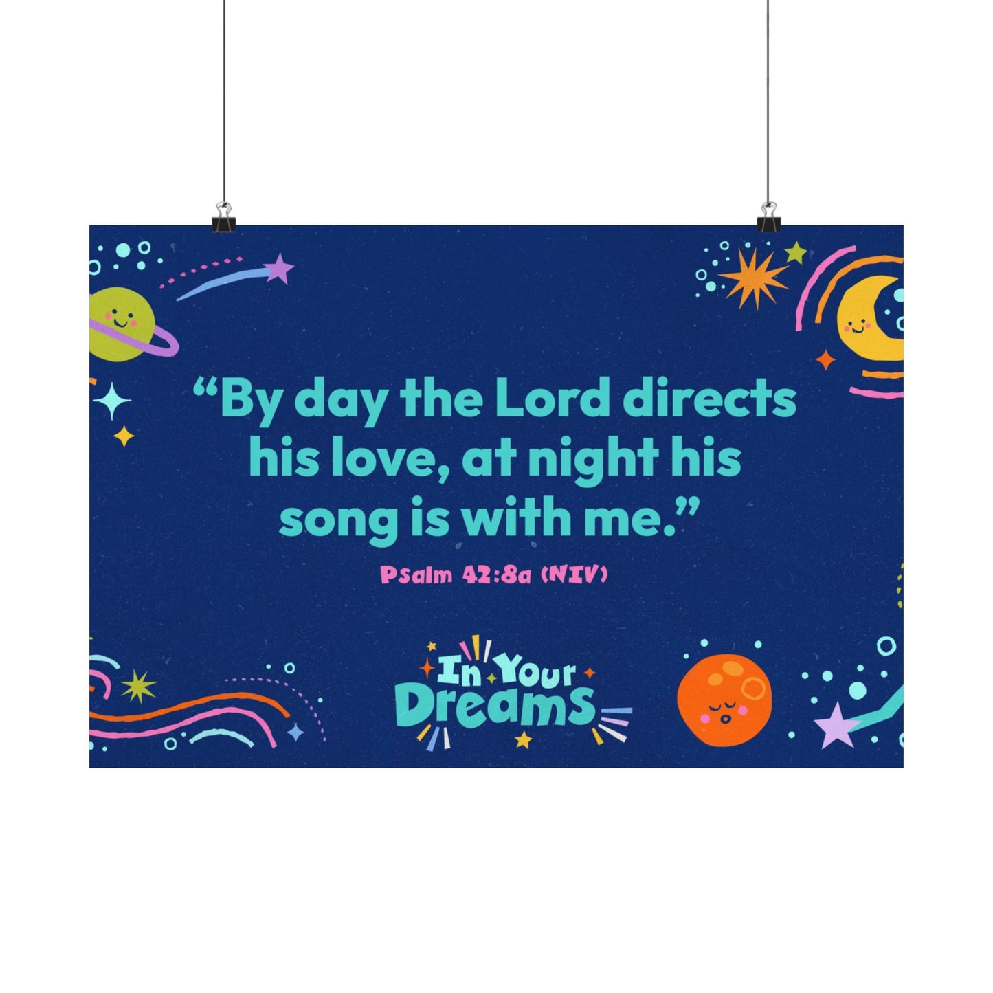 Poster | V7 | In Your Dreams Preschool Memory Verse Graphic | Horizontal