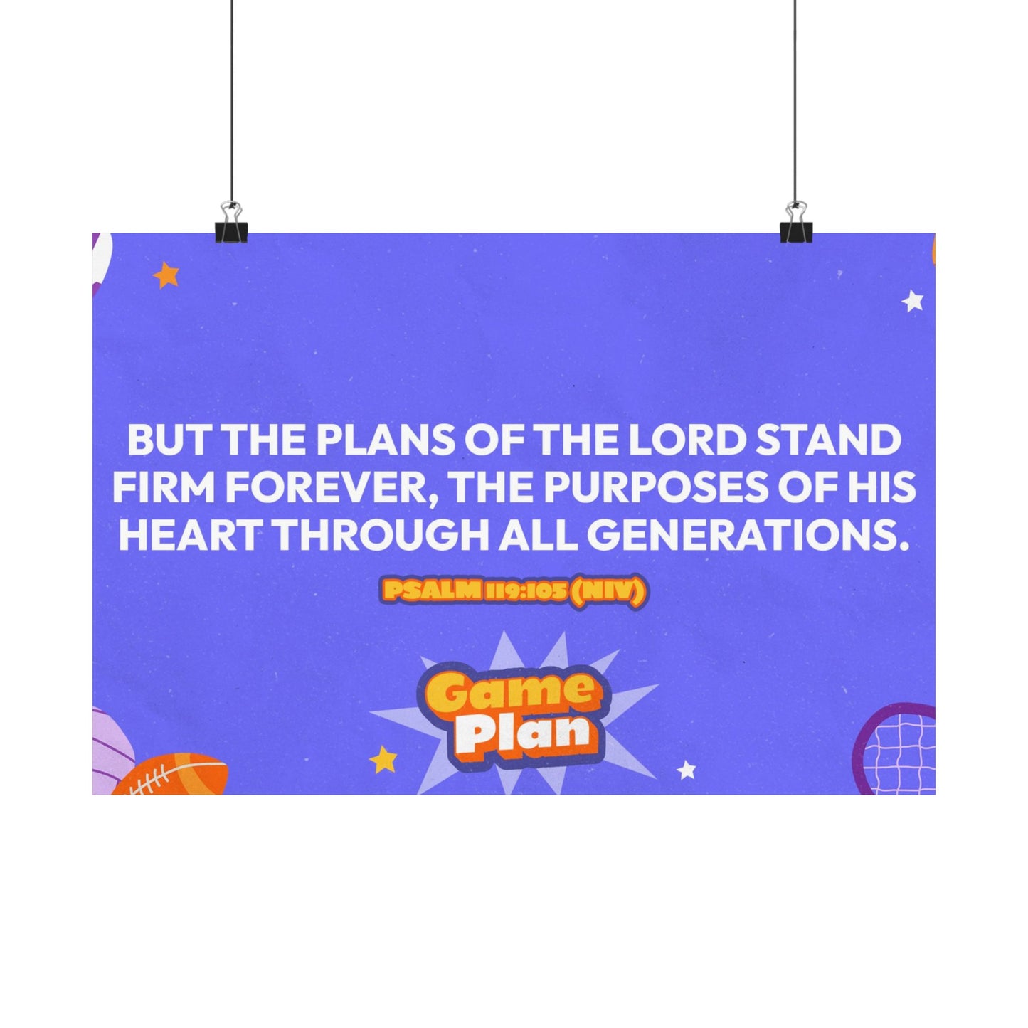 Poster | V8 | Game Plan Preschool Memory Verse Graphic | Horizontal