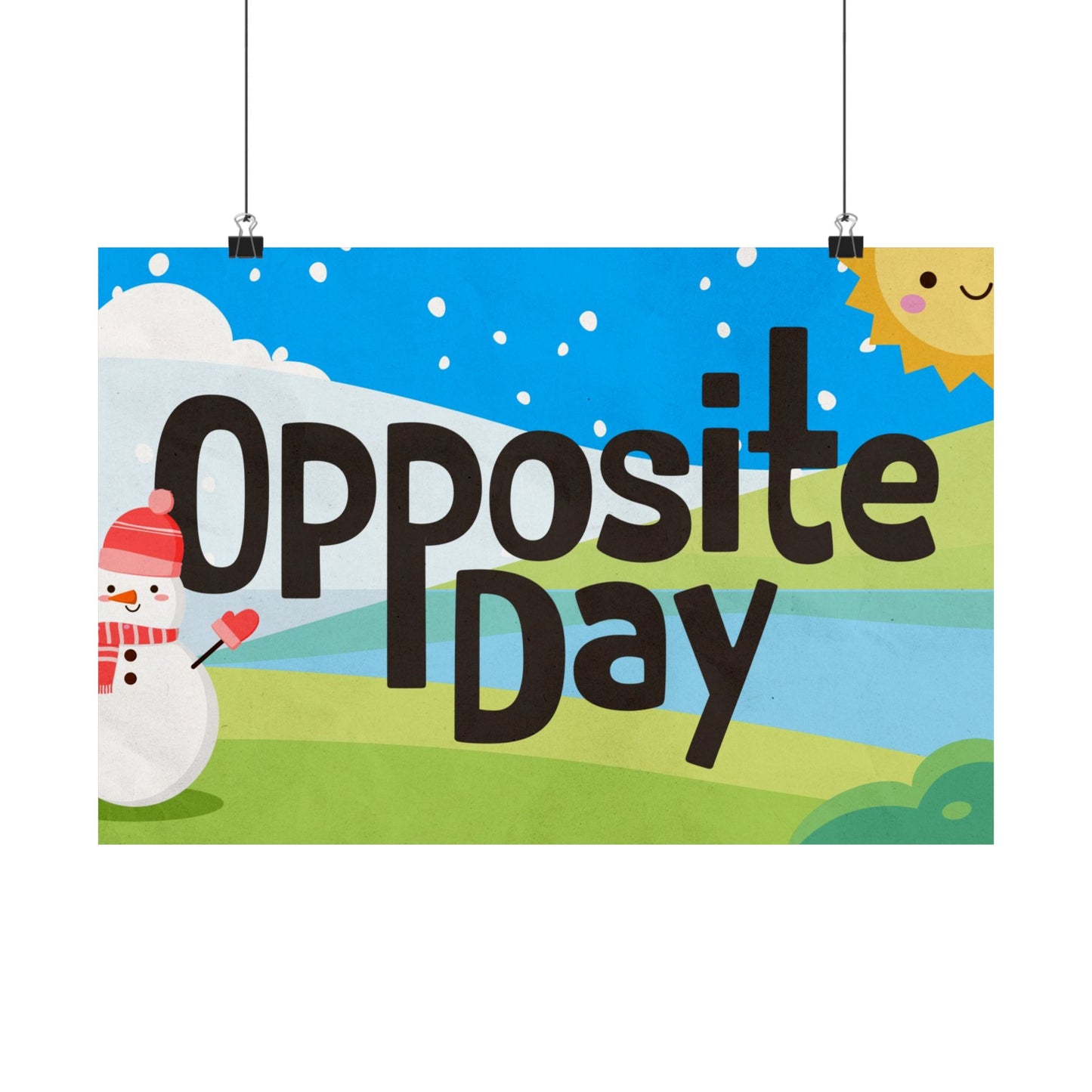 Poster I V5 I Opposite Day Preschool Series Graphic I Horizontal
