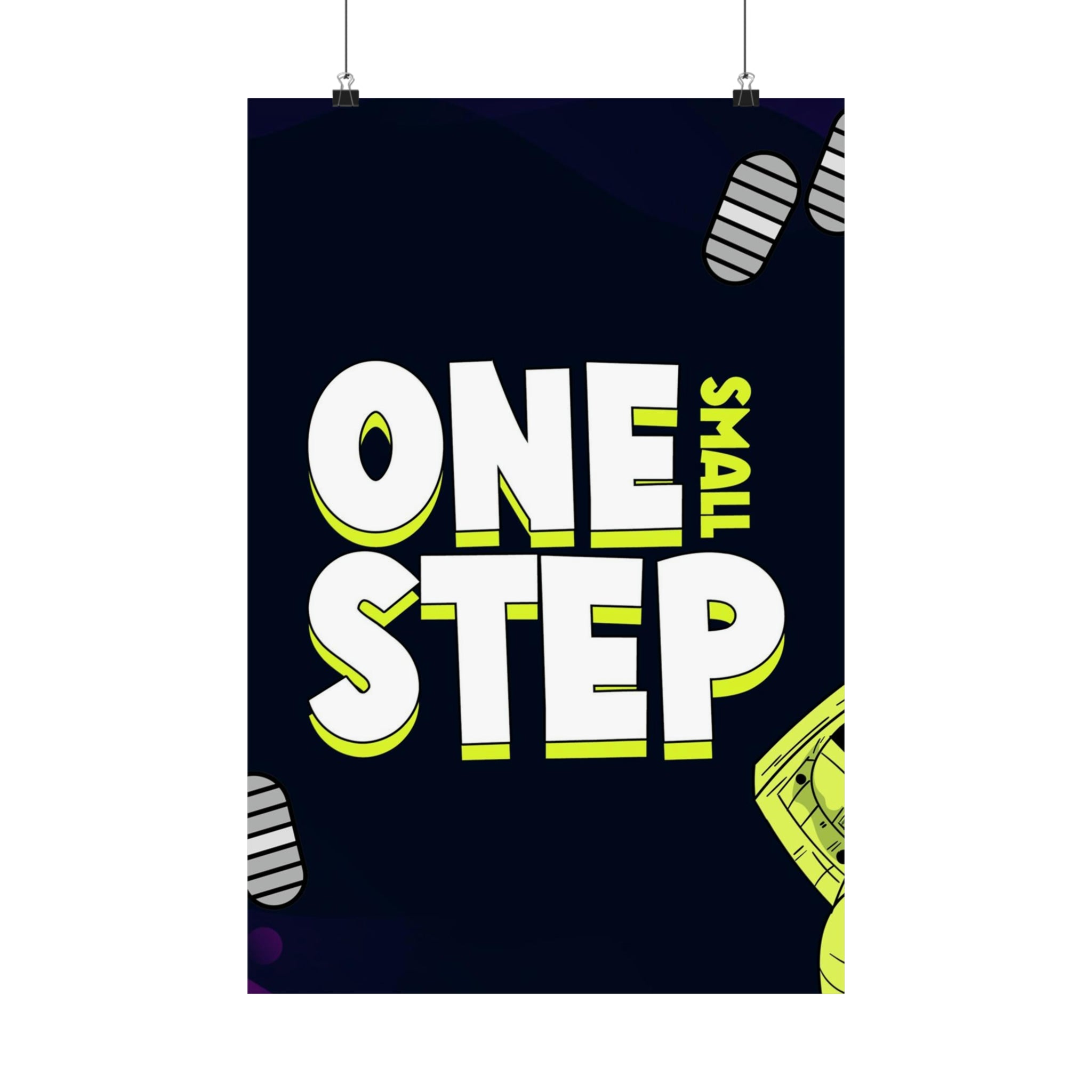 One Single Step Poster | V7 | One Small Step Series Graphic | Vertical – Grow Print Shop