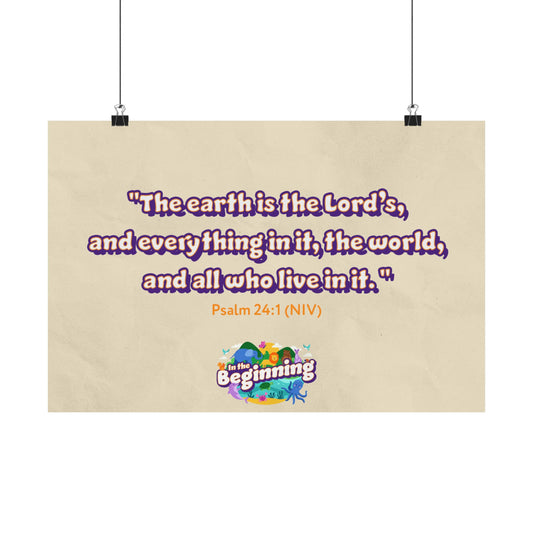 Poster | V9 | In The Beginning Preschool Memory Verse Graphic | Horizontal