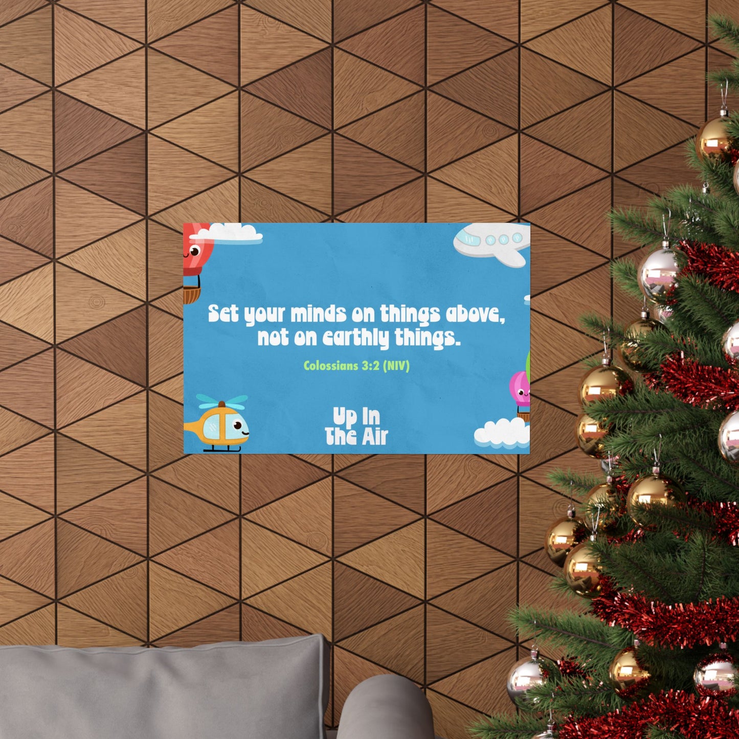 Poster | V5 | Up in The Air Preschool Memory Verse Graphic | Horizontal
