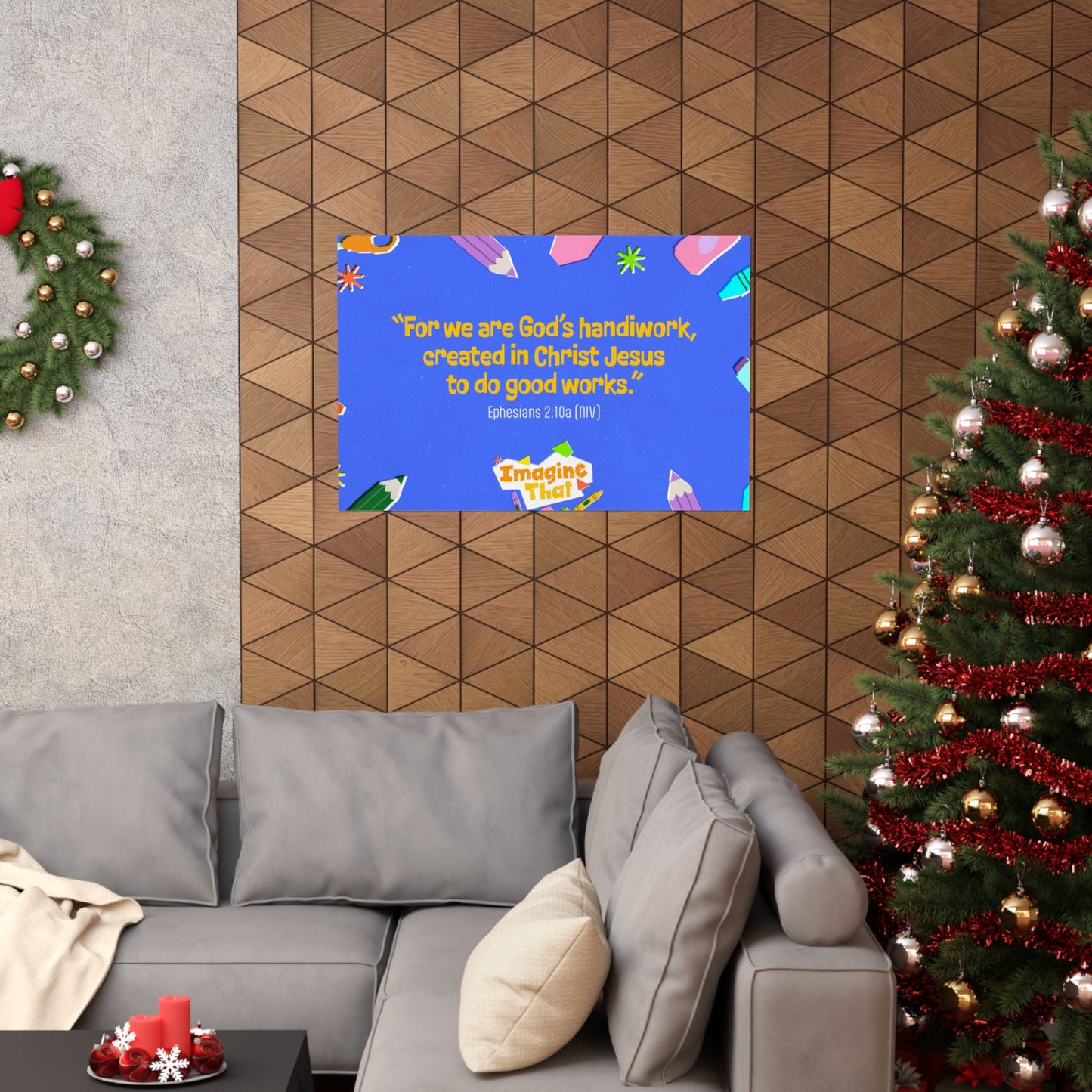 Poster | V8 | Imagine That Preschool Memory Verse Graphic | Horizontal