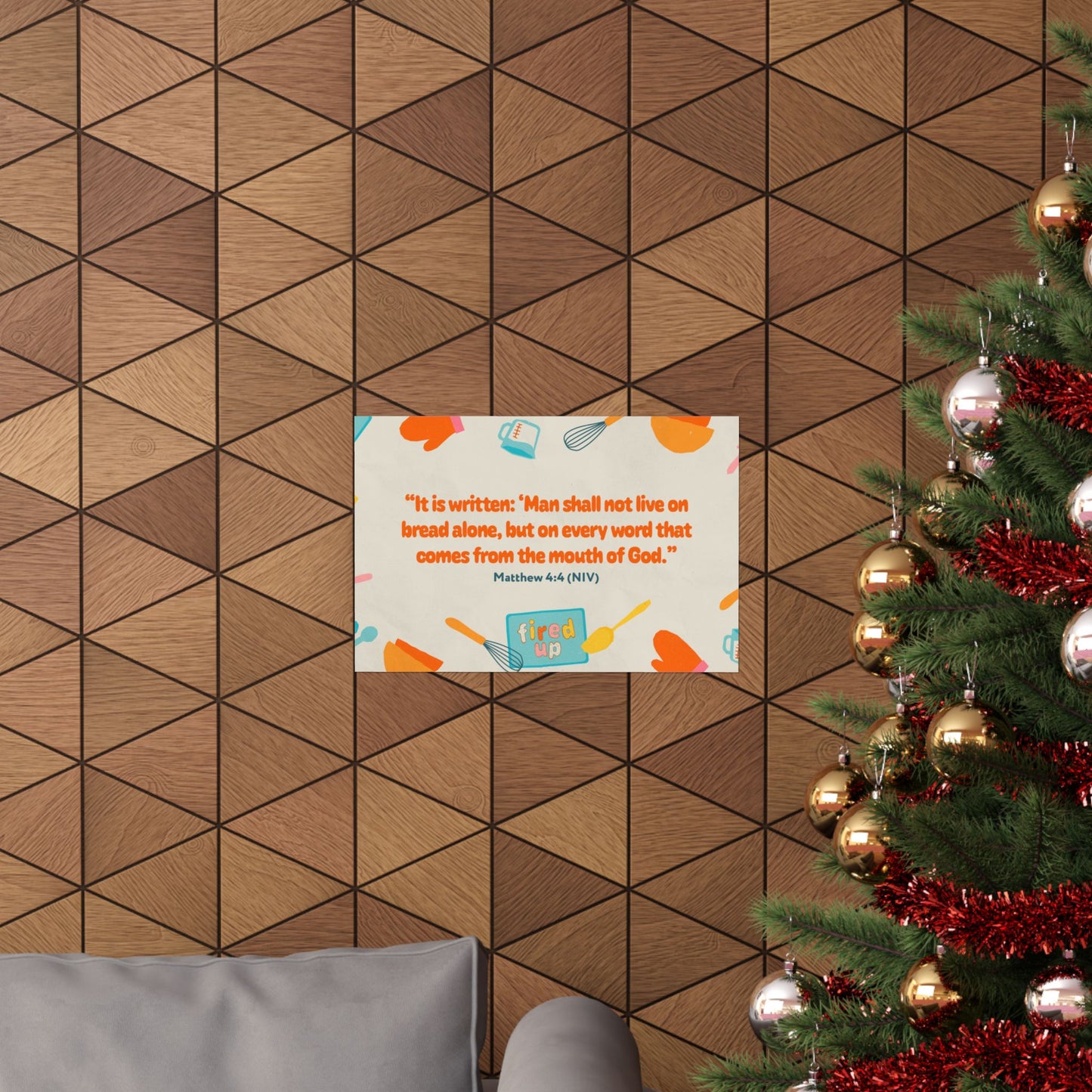 Poster | V8 | Fired Up Preschool Memory Verse Graphic | Horizontal
