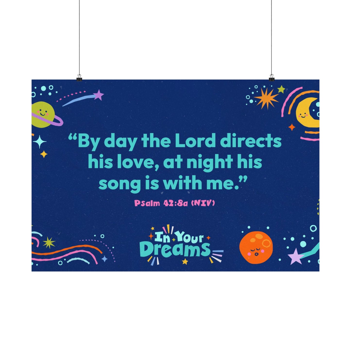 Poster | V7 | In Your Dreams Preschool Memory Verse Graphic | Horizontal