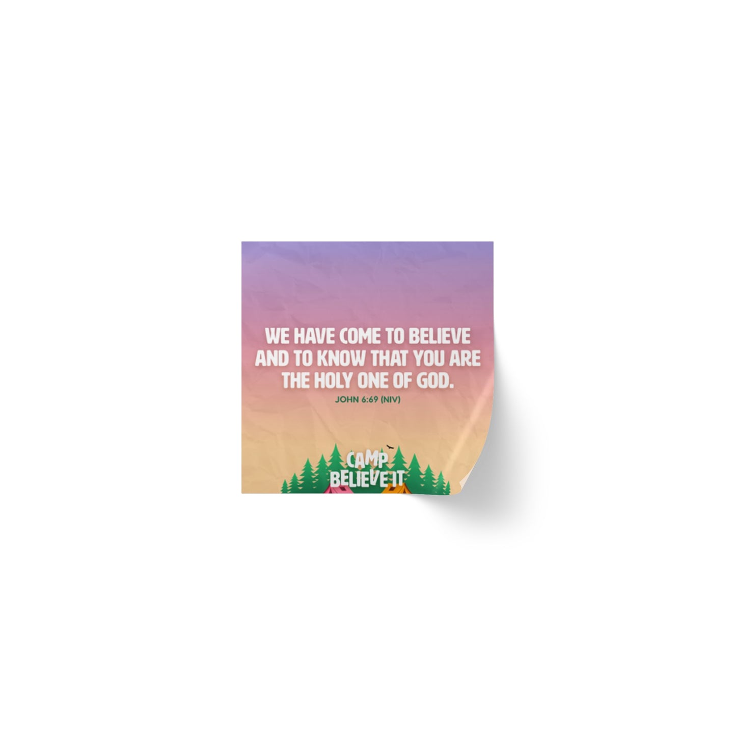 Memory Verse Sticker Roll | V8 | Camp Believe It