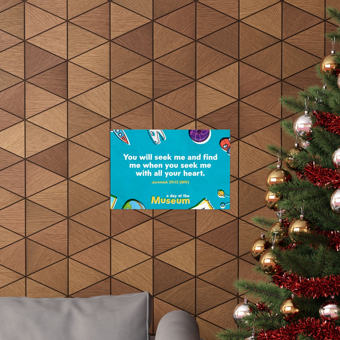 Poster | V5 | A Day At The Museum Preschool Memory Verse Graphic | Horizontal