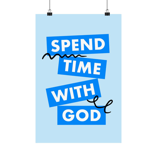 Poster I V8 I Spend Time With God Discipleship Graphic I Vertical