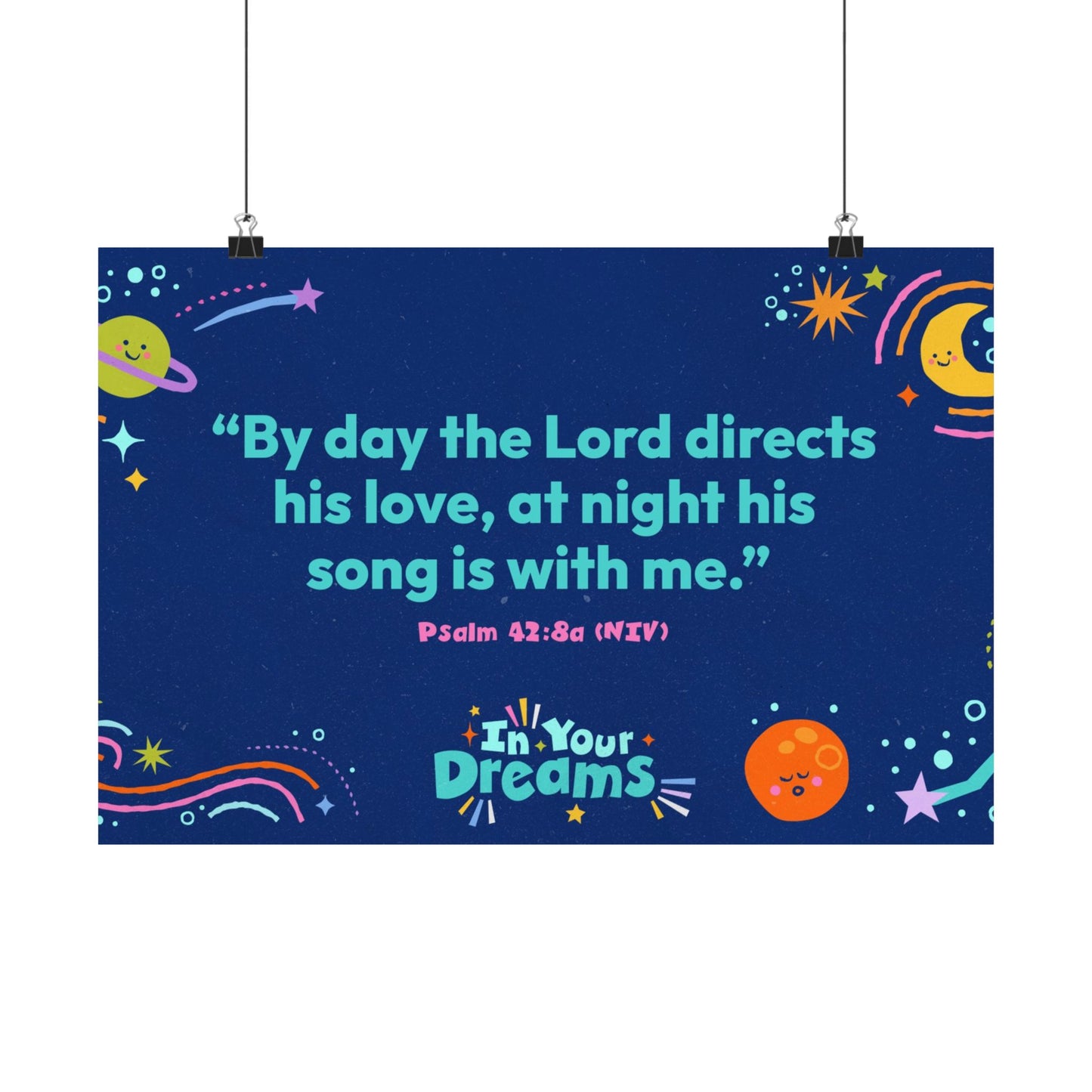 Poster | V7 | In Your Dreams Preschool Memory Verse Graphic | Horizontal