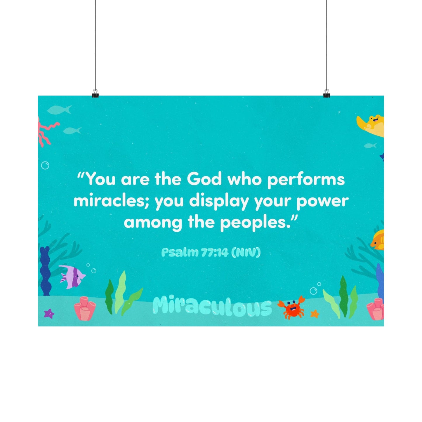 Poster | V8 | Miraculous Preschool Memory Verse Graphic | Horizontal