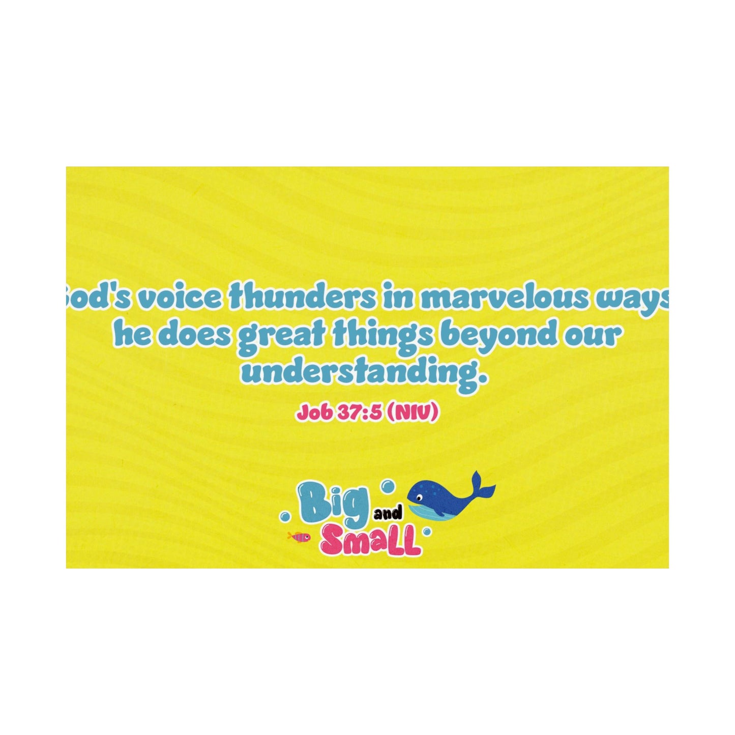 Poster | V5 | Big and Small Preschool Memory Verse Graphic | Horizontal