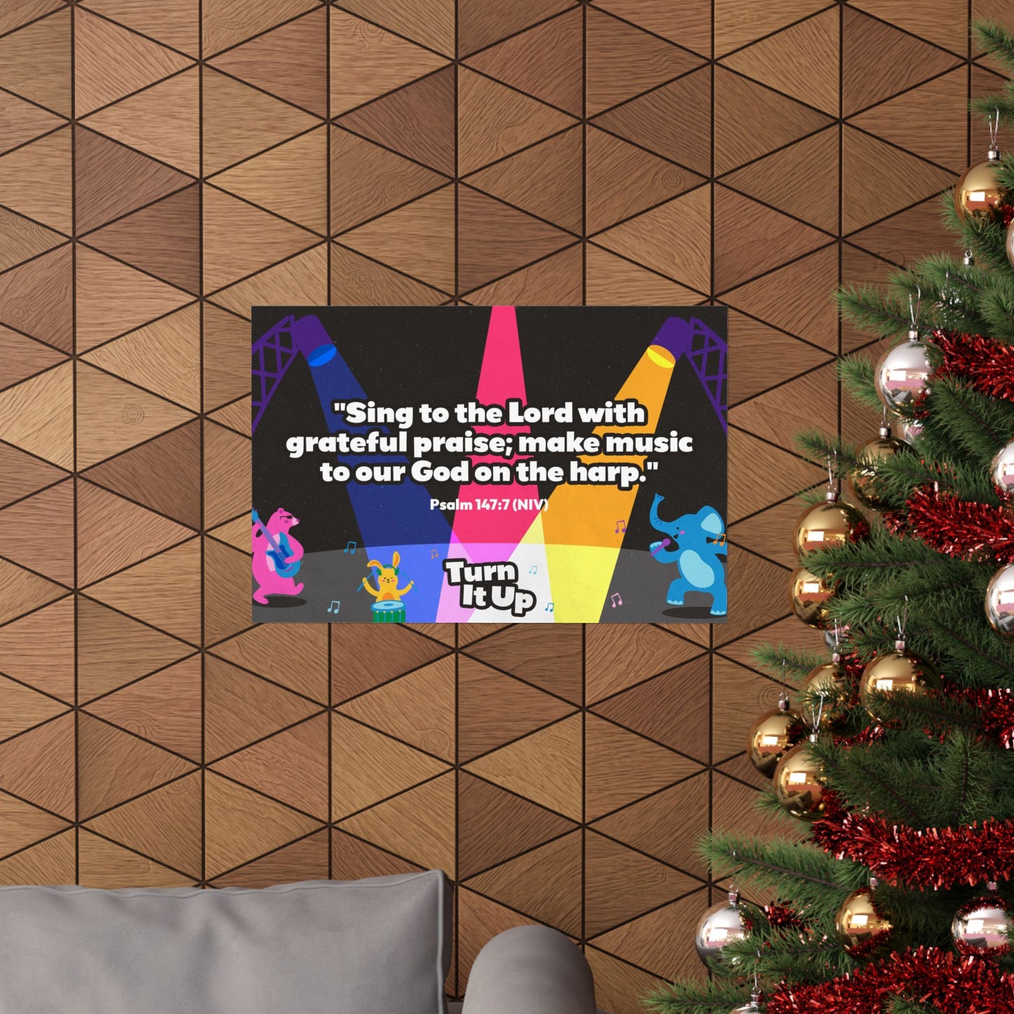 Poster | V7 | Turn It Up Preschool Memory Verse Graphic | Horizontal