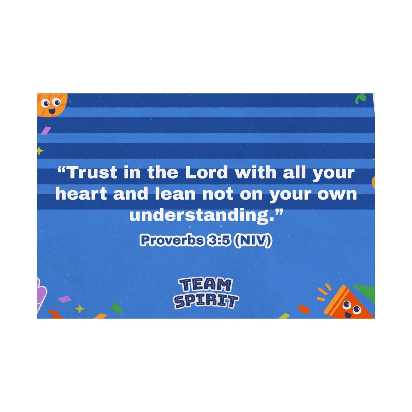 Poster | Team Spirit Preschool Memory Verse Graphic | Horizontal