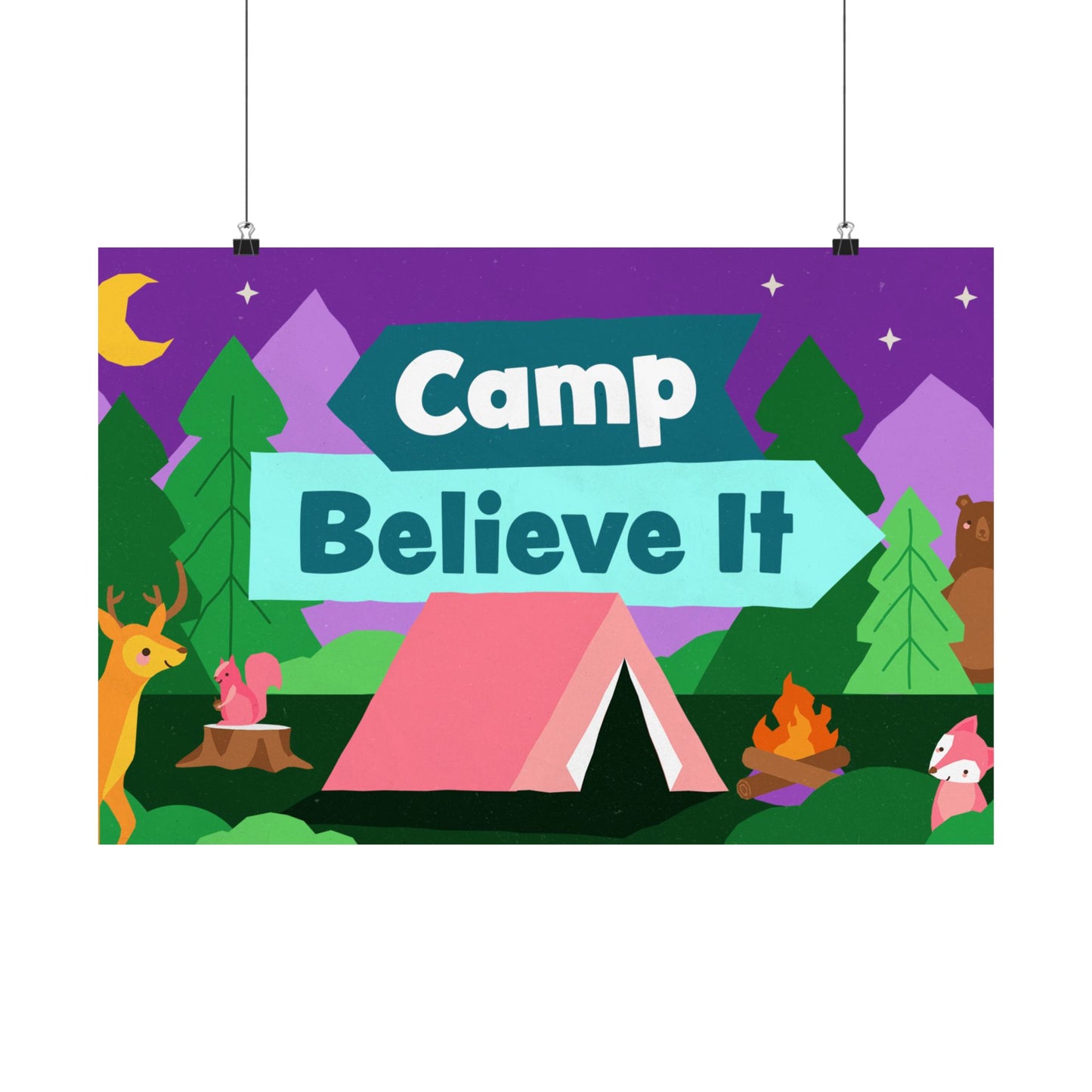 Poster | V8 | Camp Believe It Preschool Series Graphic | Horizontal