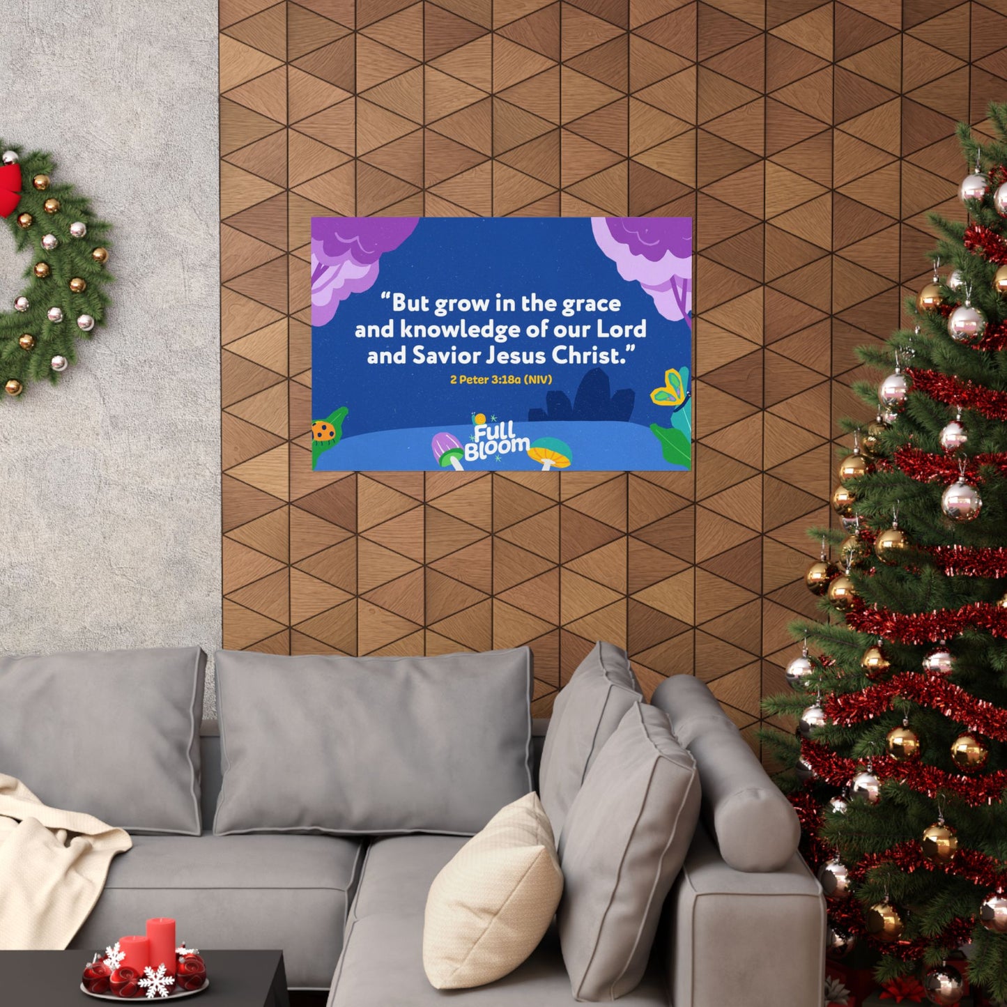 Poster | V8 | Full Bloom Preschool Memory Verse Graphic | Horizontal
