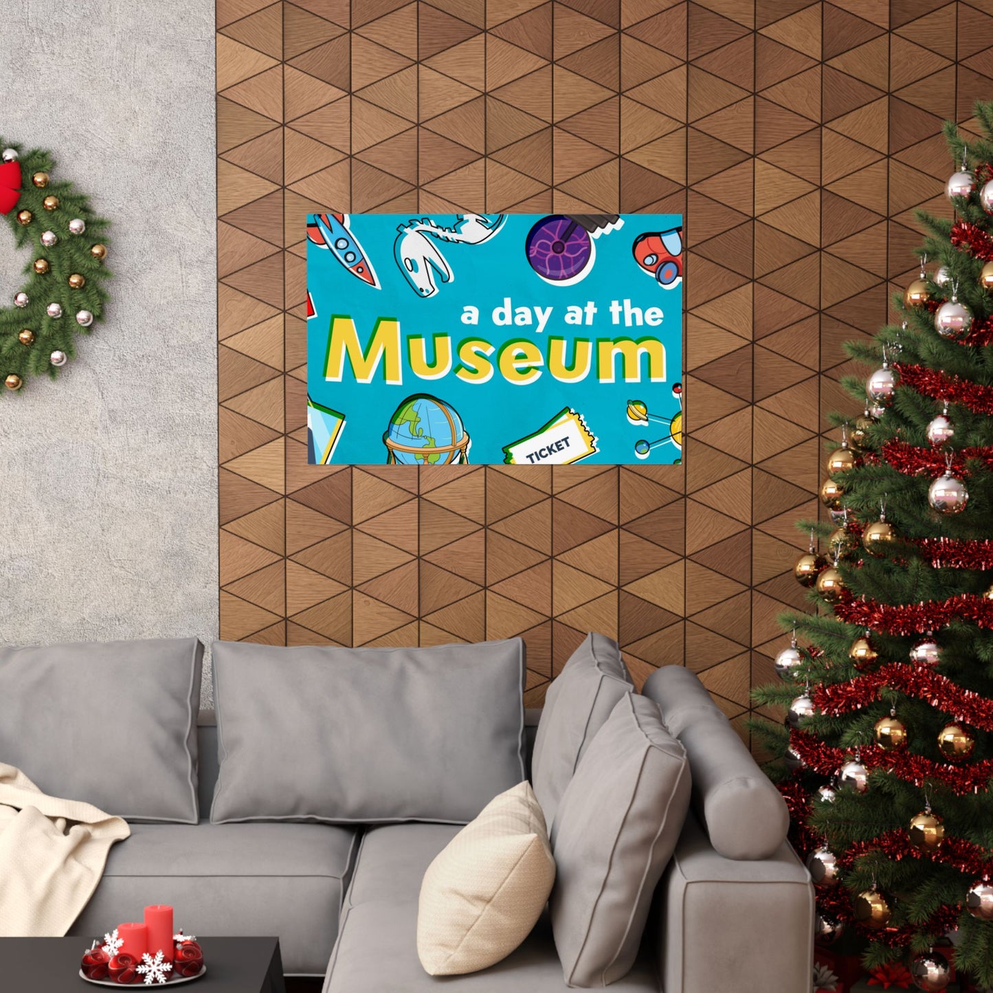 Poster I V5 I A Day At The Museum Preschool Series Graphic I Horizontal