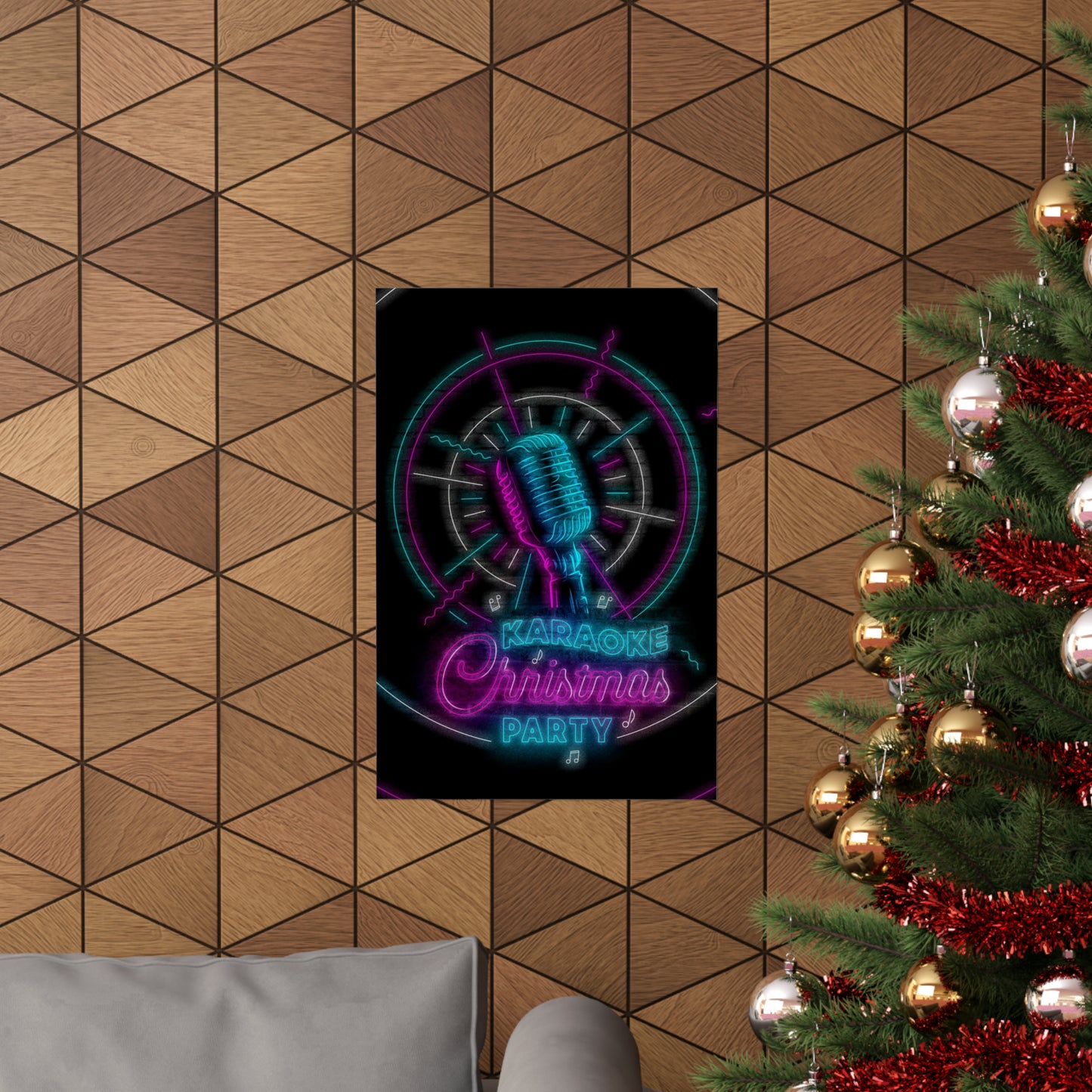 Poster I V7 I Karaoke Christmas Party Event Graphic I Vertical