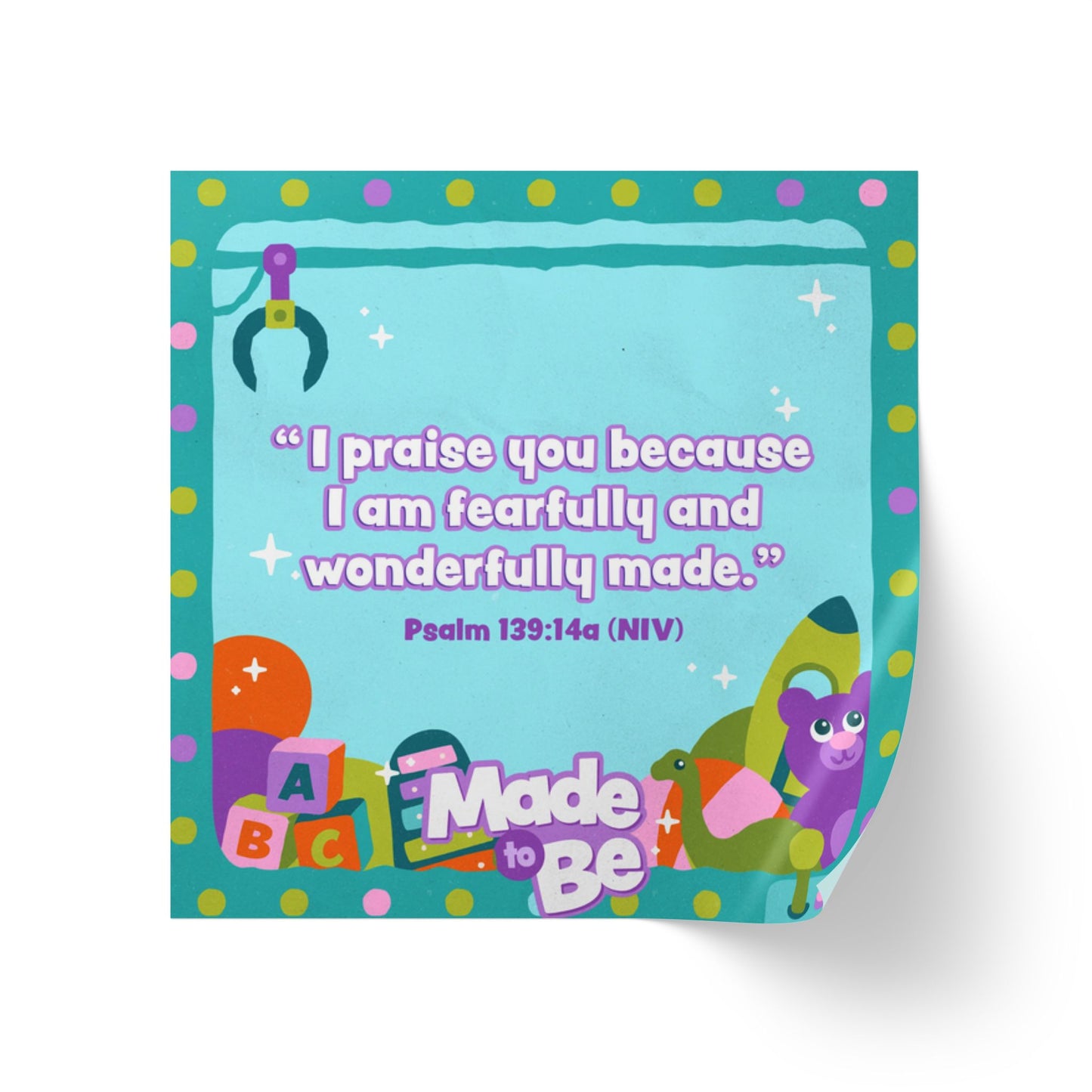 Memory Verse Sticker Roll | Made to Be Preschool