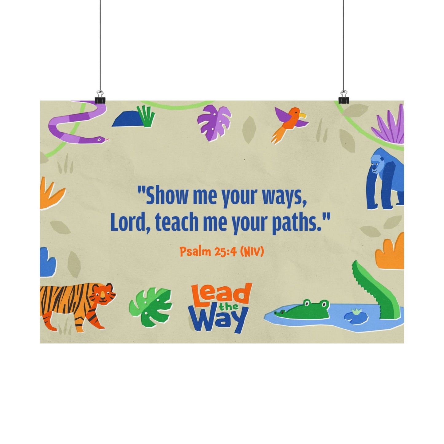 Poster | V7 | Lead the Way Preschool Memory Verse Graphic | Horizontal