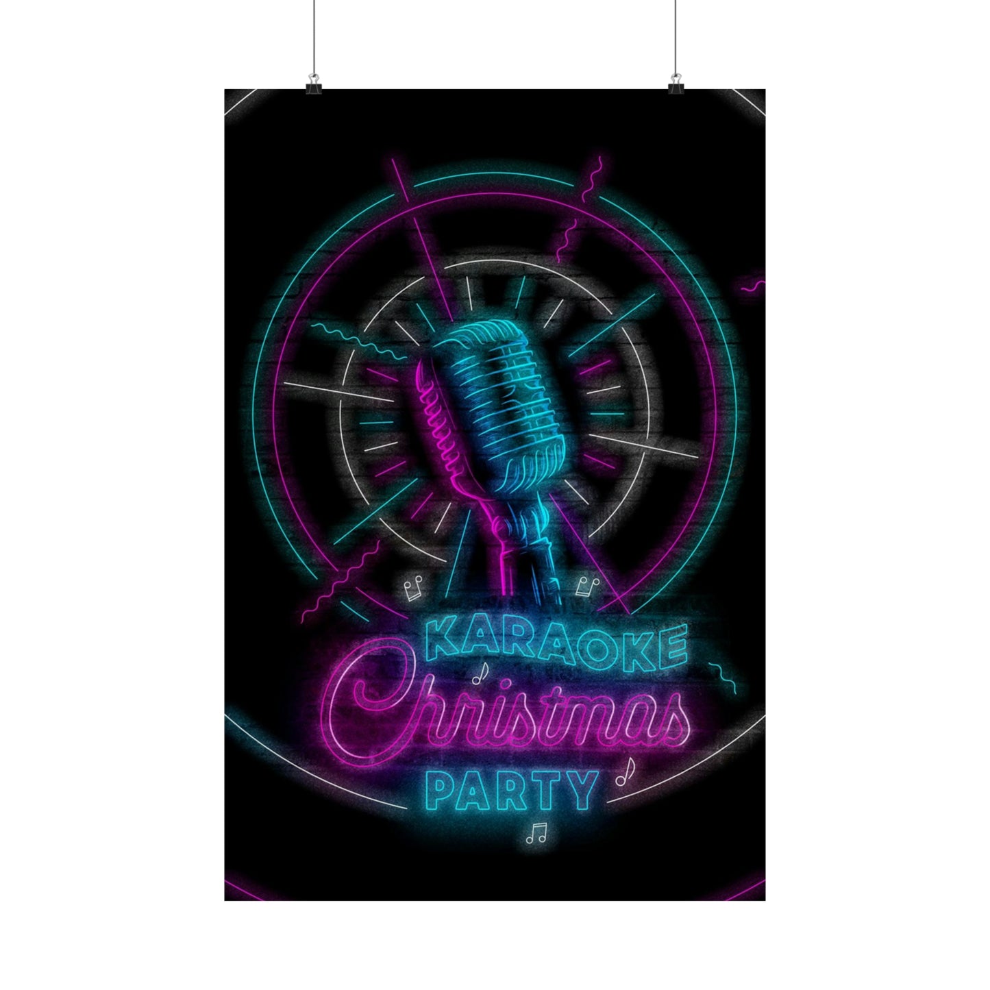 Poster I V7 I Karaoke Christmas Party Event Graphic I Vertical