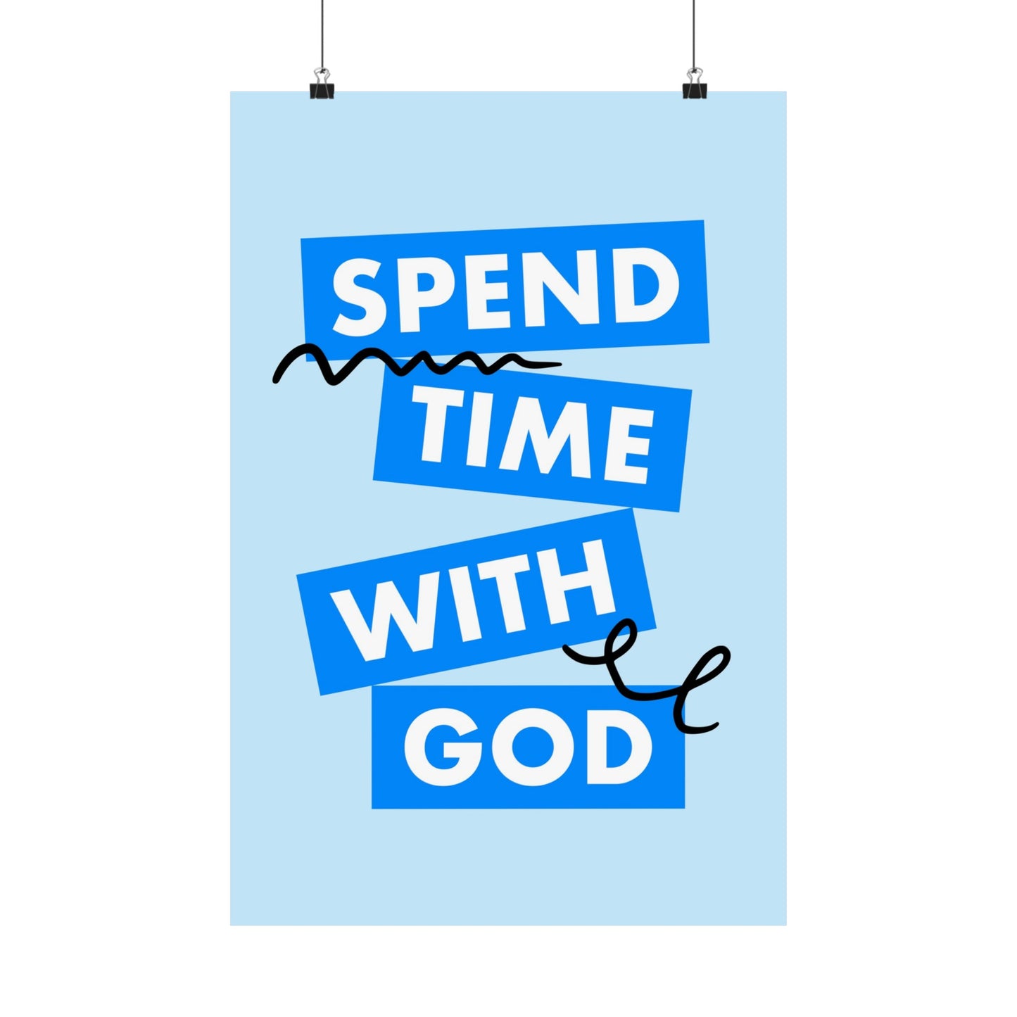Poster I V8 I Spend Time With God Discipleship Graphic I Vertical