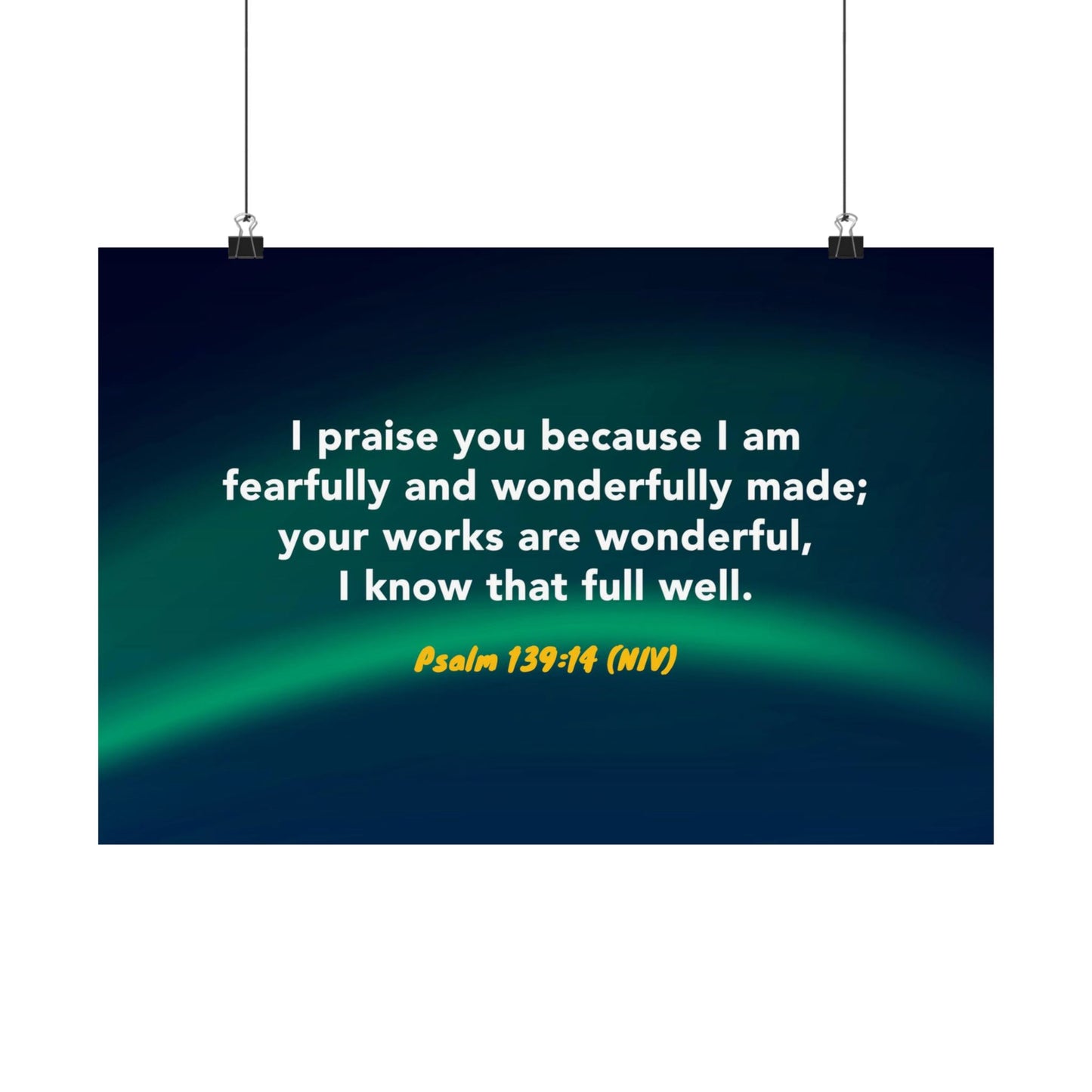 Poster | V6 | Wonder-Full Preschool Memory Verse Graphic | Horizontal