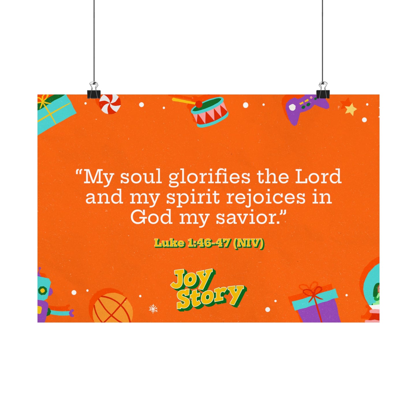 Poster | V8 | Joy Story Preschool Memory Verse Graphic | Horizontal