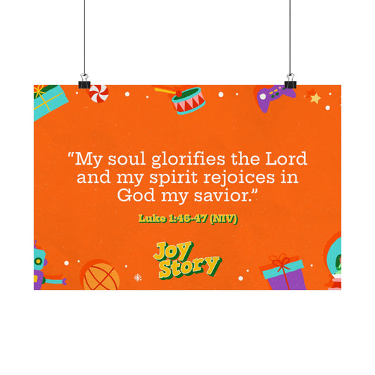 Poster | V8 | Joy Story Preschool Memory Verse Graphic | Horizontal