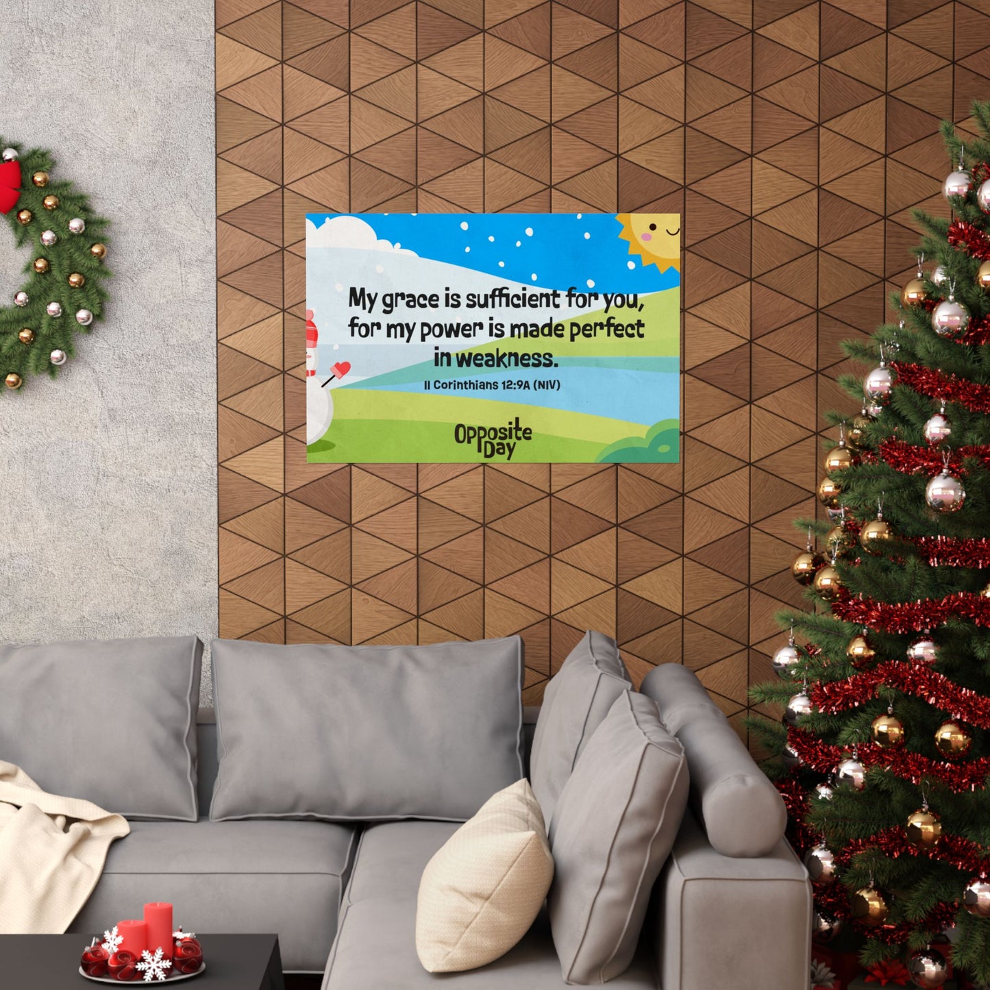 Poster | V5 | Opposite Day Preschool Memory Verse Graphic | Horizontal