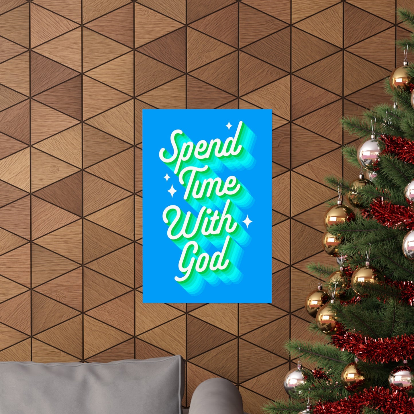 Poster I V8 I Spend Time With God Discipleship Graphic I Vertical