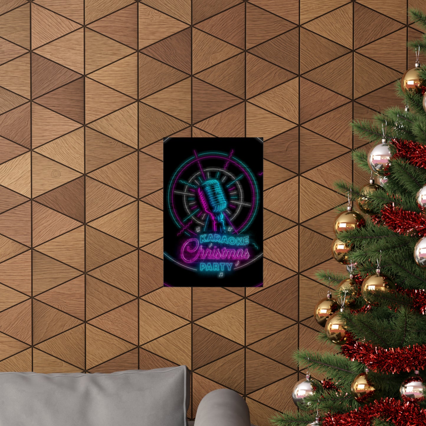 Poster I V7 I Karaoke Christmas Party Event Graphic I Vertical