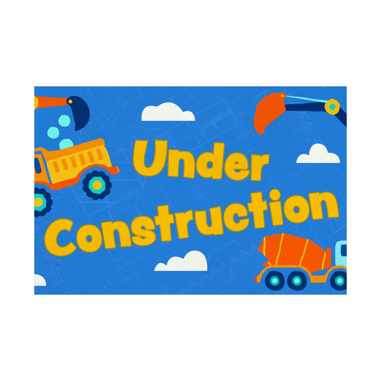 Poster | V8 | Under Construction Preschool Series Graphic | Horizontal
