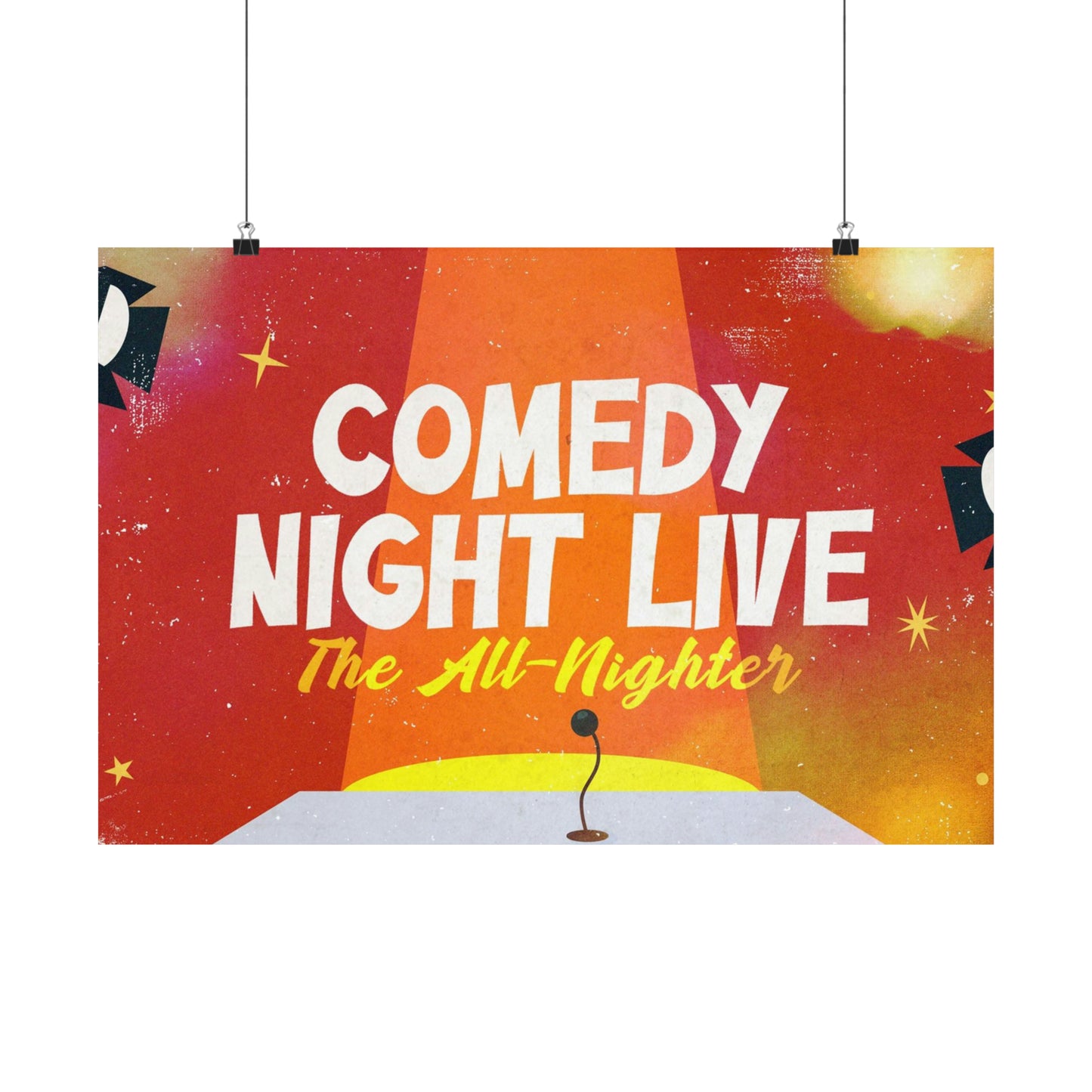 Poster I V7 I Comedy Night Live Event Graphic I Horizontal