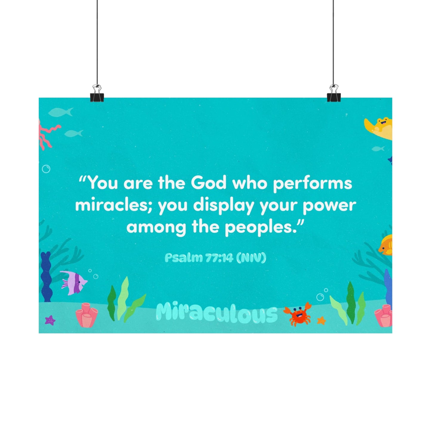Poster | V8 | Miraculous Preschool Memory Verse Graphic | Horizontal