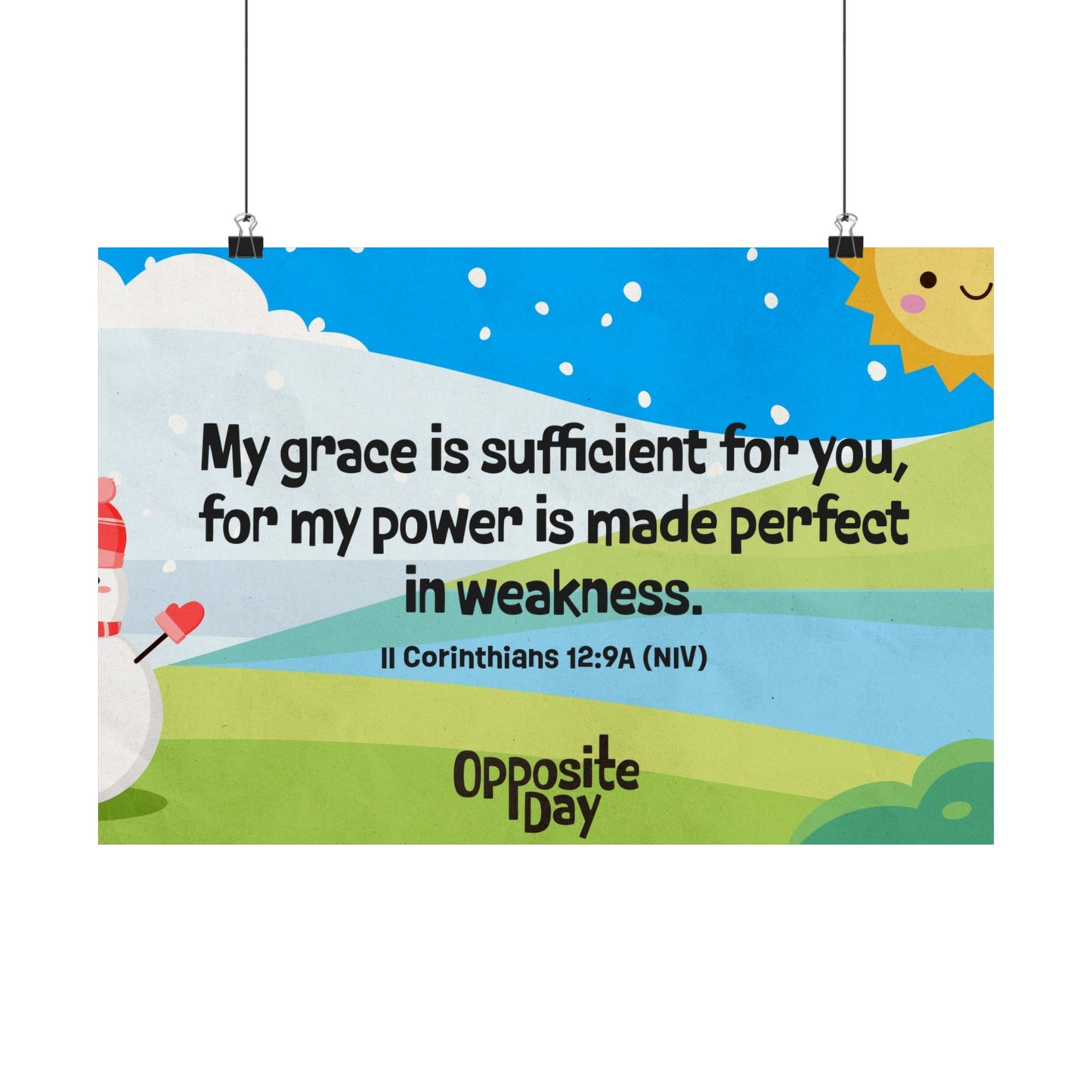 Poster | V5 | Opposite Day Preschool Memory Verse Graphic | Horizontal