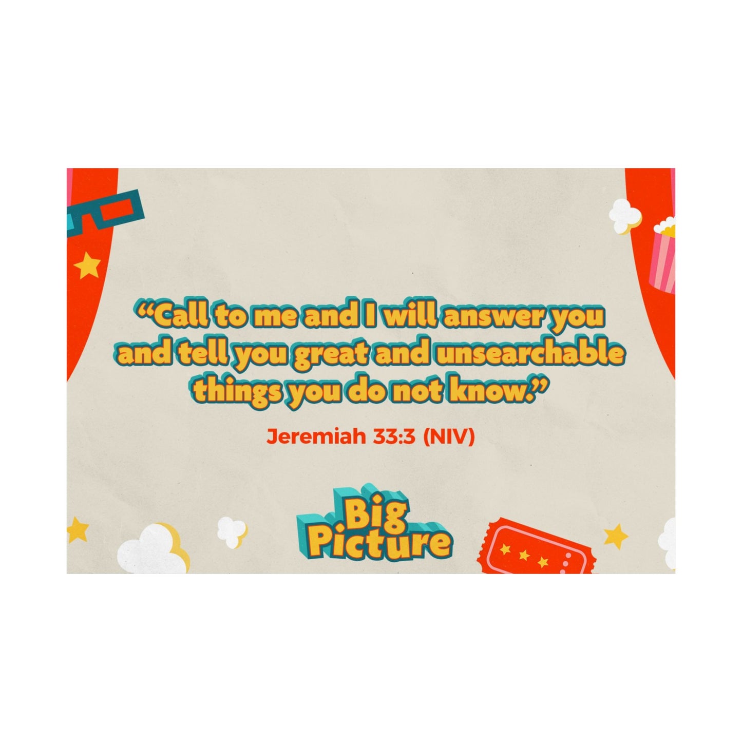 Poster | V8 | Big Picture Preschool Memory Verse Graphic | Horizontal