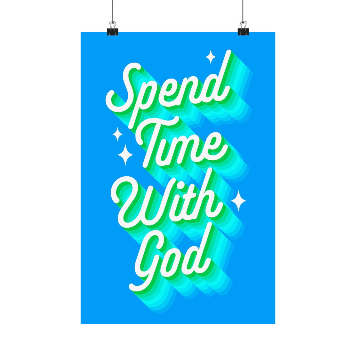 Poster I V8 I Spend Time With God Discipleship Graphic I Vertical