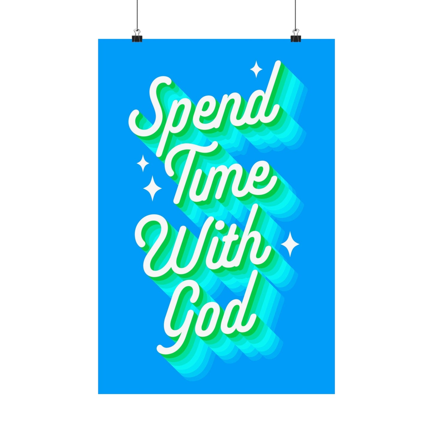 Poster I V8 I Spend Time With God Discipleship Graphic I Vertical