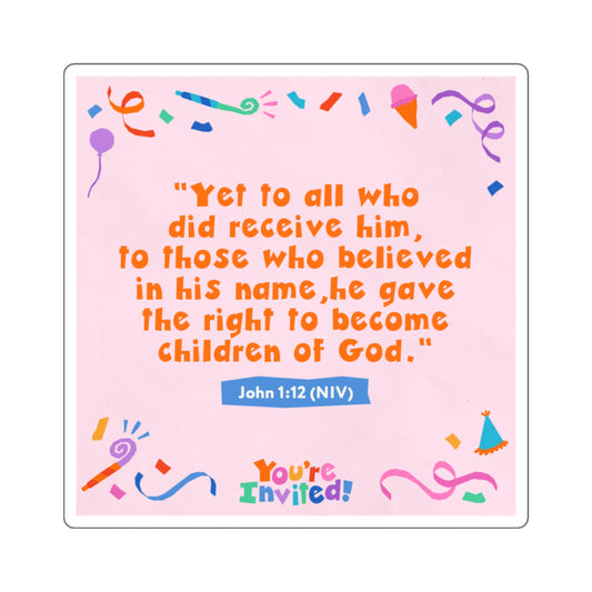 Memory Verse Sticker | V9 | You're Invited! Preschool
