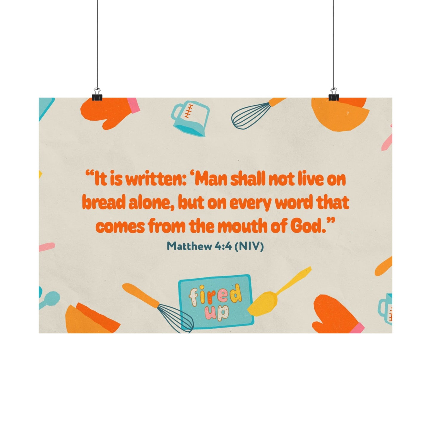 Poster | V8 | Fired Up Preschool Memory Verse Graphic | Horizontal