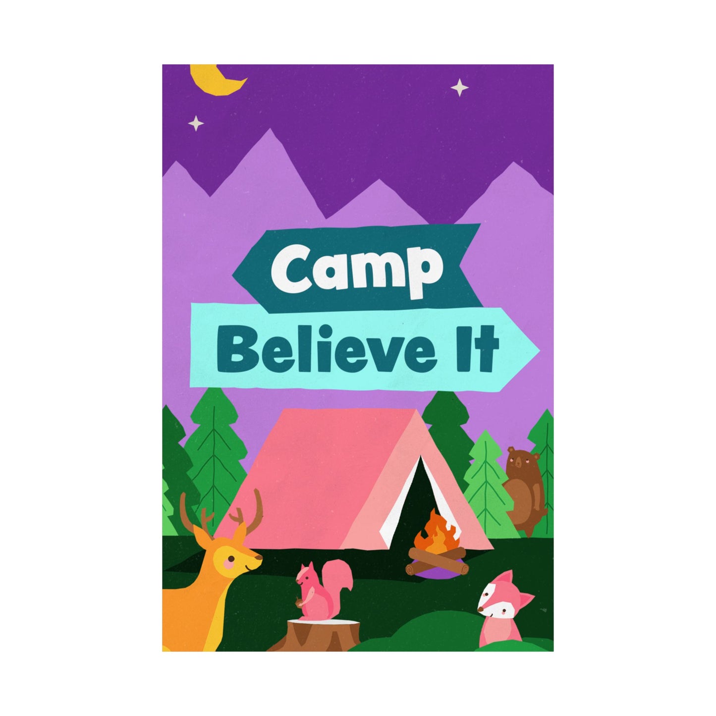 Poster | V8 | Camp Believe It Preschool Series Graphic | Vertical