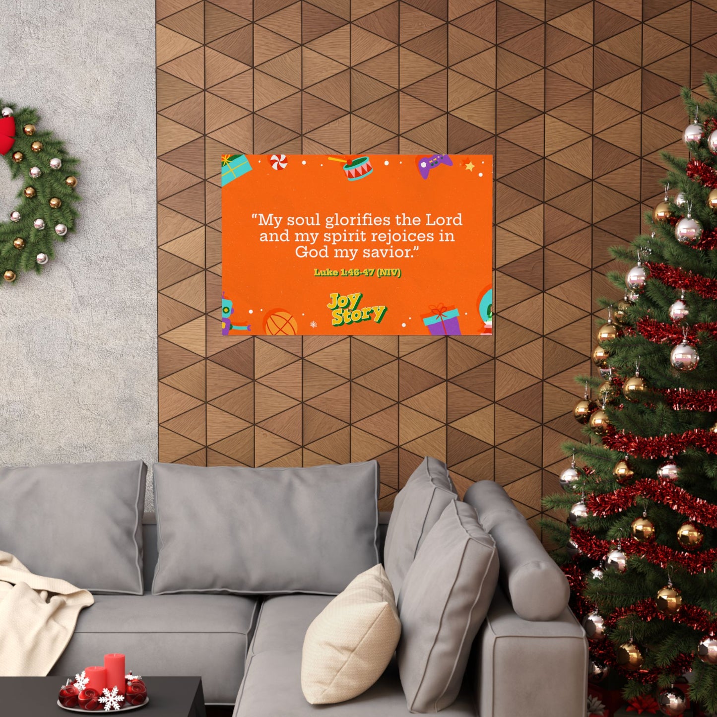 Poster | V8 | Joy Story Preschool Memory Verse Graphic | Horizontal