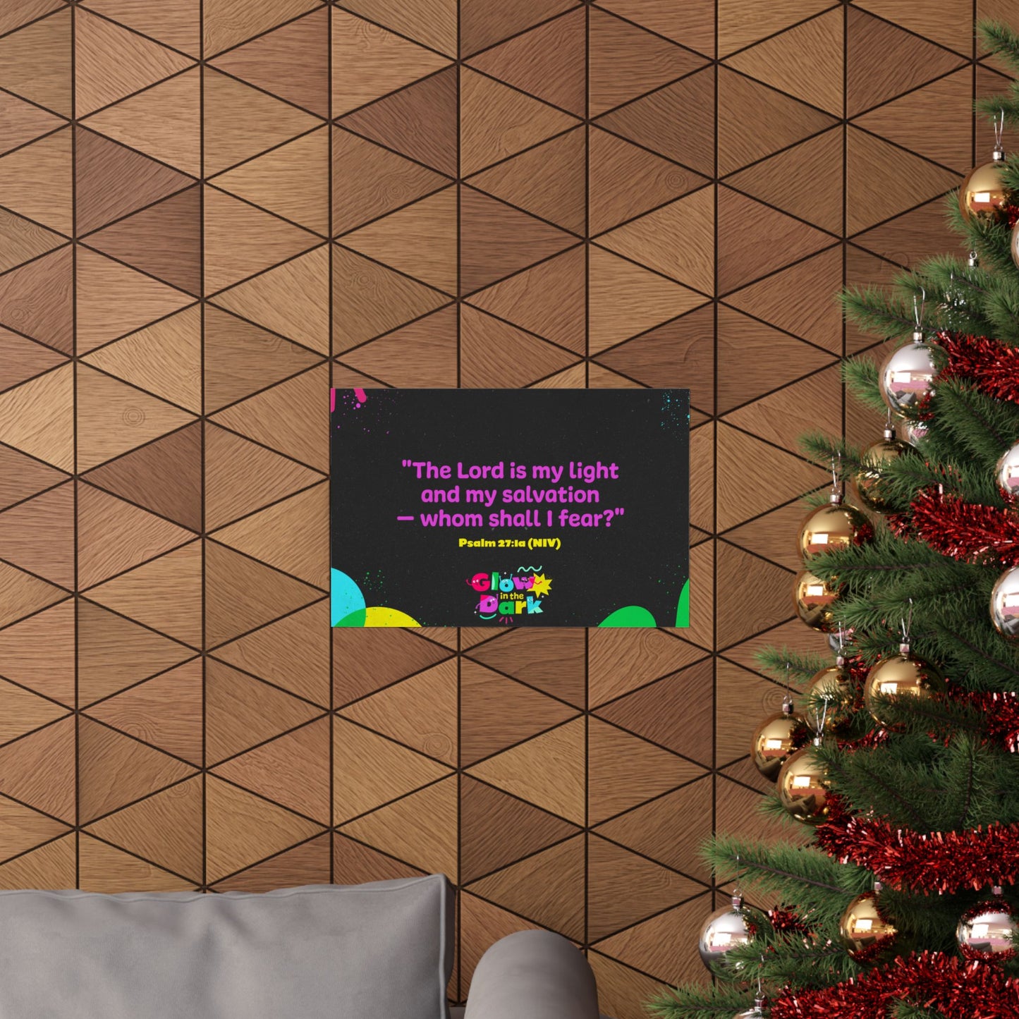 Poster | V7 | Glow in the Dark Preschool Memory Verse Graphic | Horizontal