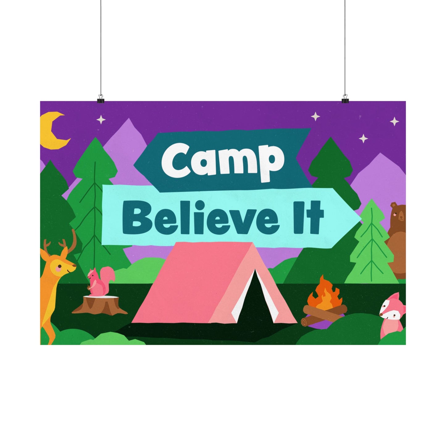 Poster | V8 | Camp Believe It Preschool Series Graphic | Horizontal
